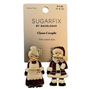 CHRISTMAS SALE! ADORABLE - NWT- SUGARFIX MR. & MRS. CLAUS DANGLE EARRINGS!!!